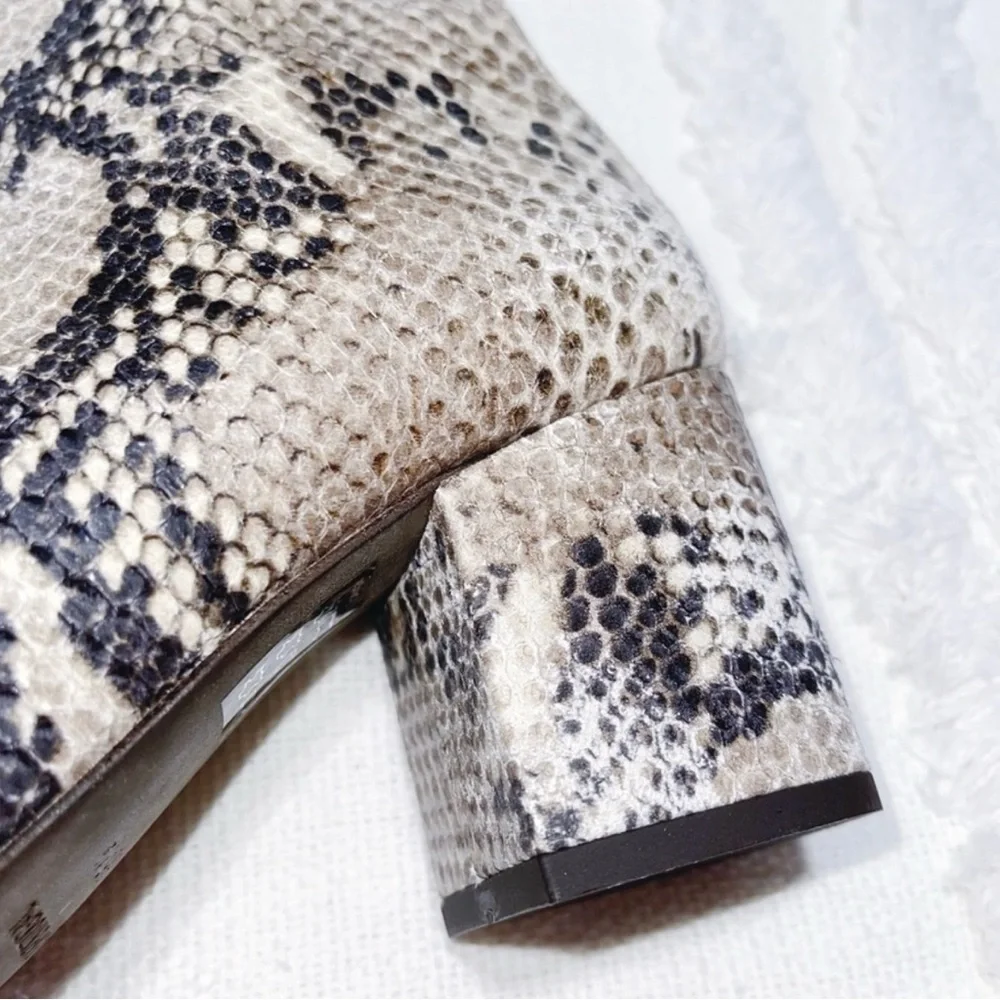 Free People CECILE SNAKE PRINT ANKLE BOOTS 35.5/5.5 - Picture 8 of 14